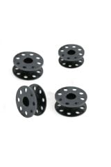 Sanayi Tipi Düz Dikiş Makinası Metal Delikli Siyah Masura (4 Adet) Siyah Masura