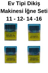 Ev Tipi Dikiş Makinesi İğne Seti 11-12-14-16 No Toplam 40 Adet  Singer Zetina Bernina Janome Uyumlu