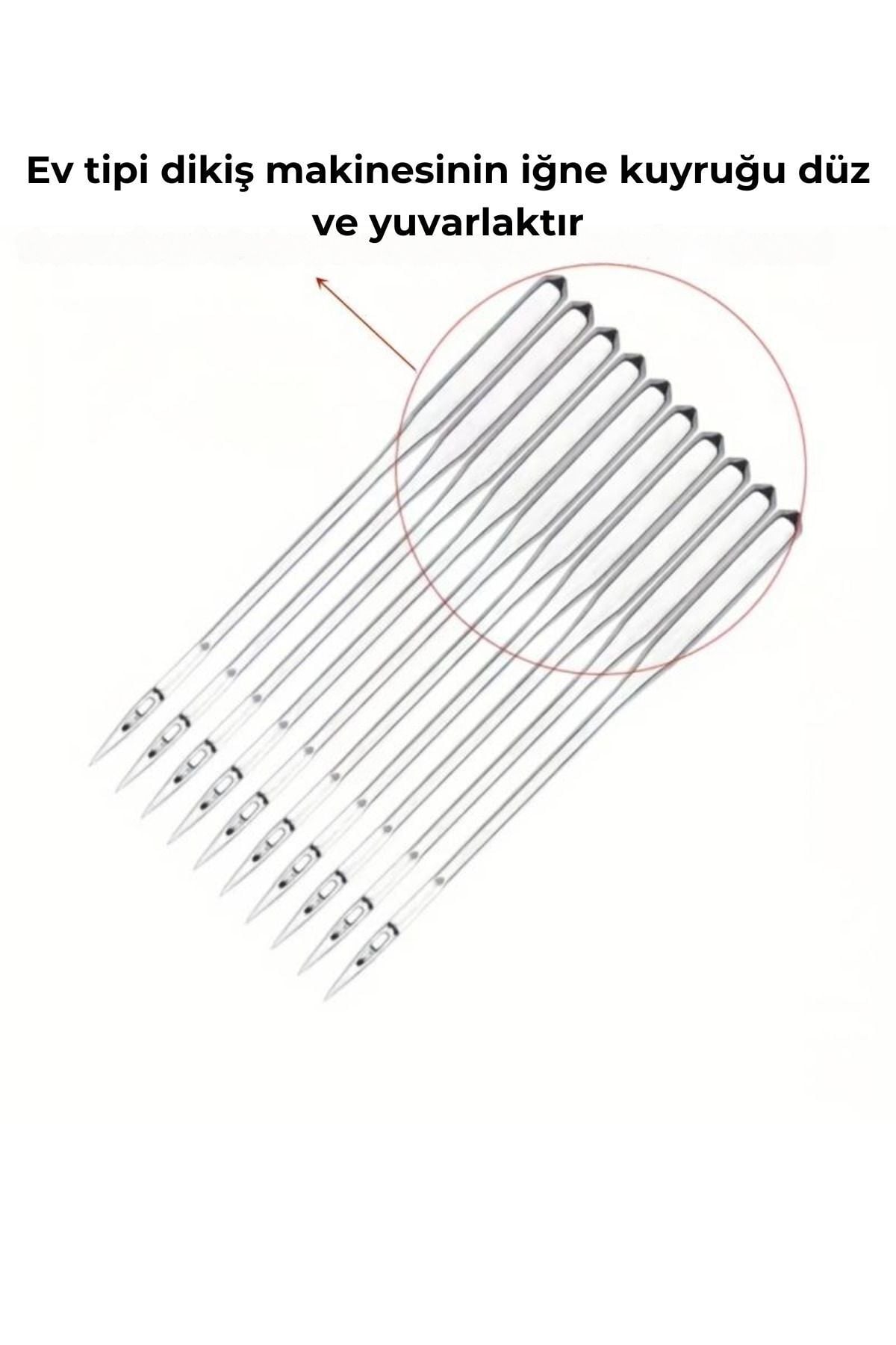 12 No Ev Tipi Dikiş Makinesi İğnesi (Kumaş Delmeyen Özel Uç )