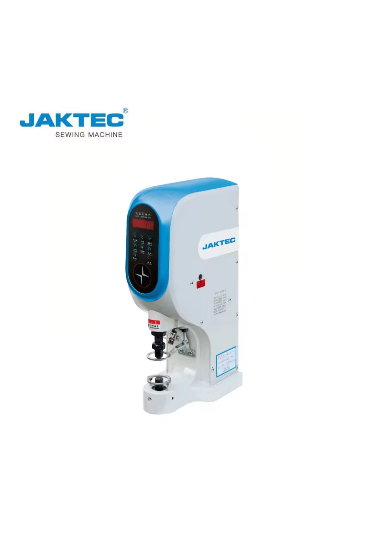 Jaktec Servo Motor  Elektronik Çıt Çıt Kuş Gözü Rivet Çakım Pres Makinası Masa Dahil Mavi Beyaz
