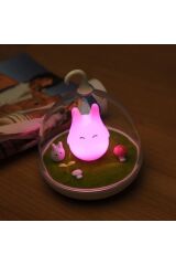 Figürlü Çocuklar Için Masa Üstü Led Gece Lambası Pembe
