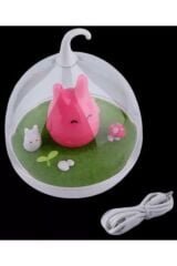 Figürlü Çocuklar Için Masa Üstü Led Gece Lambası Pembe