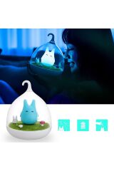 Figürlü Çocuklar Için Masa Üstü Led Gece Lambası Mavi