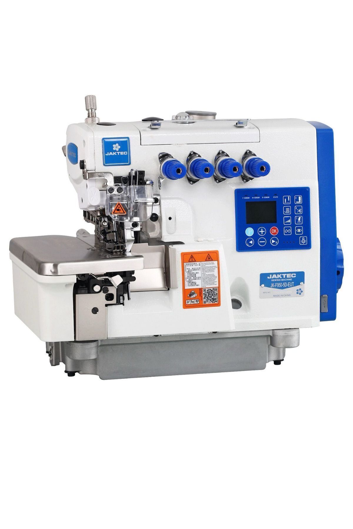 JAKTEC F950 4 İp Elektrikli Otomatik Overlok Makinesi Beyaz