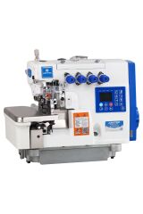 F950 4 İp Otomatik Overlok Dikiş Makinesi Beyaz