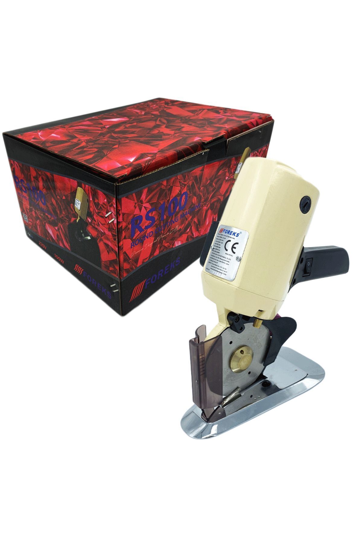 Yuvarlak Kumaş Kesim Motoru Foreks RSD-100 Krem
