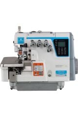Jaktec F940 5 İp Otomatik Overlok Makinesi Servo Motor. Masa Dahil Mavi Beyaz